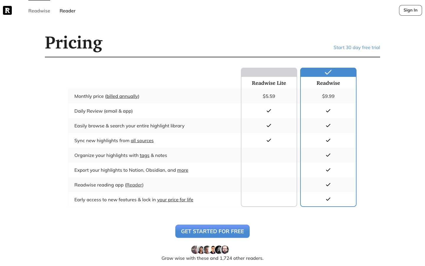 Pricing