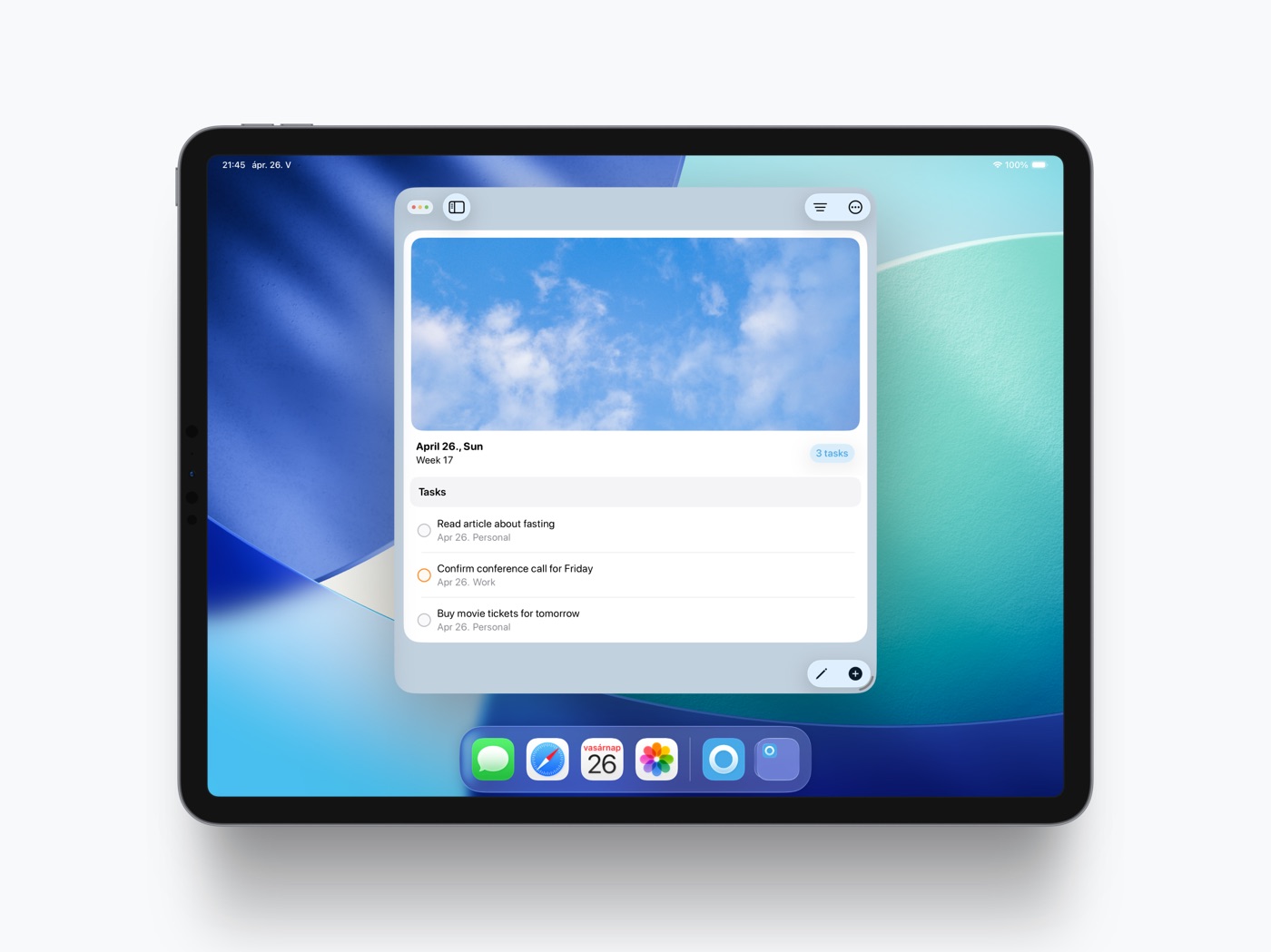 Today App iPad screenshot 2