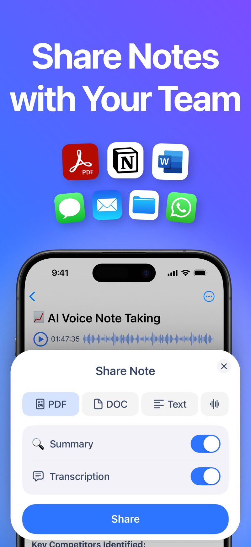 VoicePen iPhone screenshot 6
