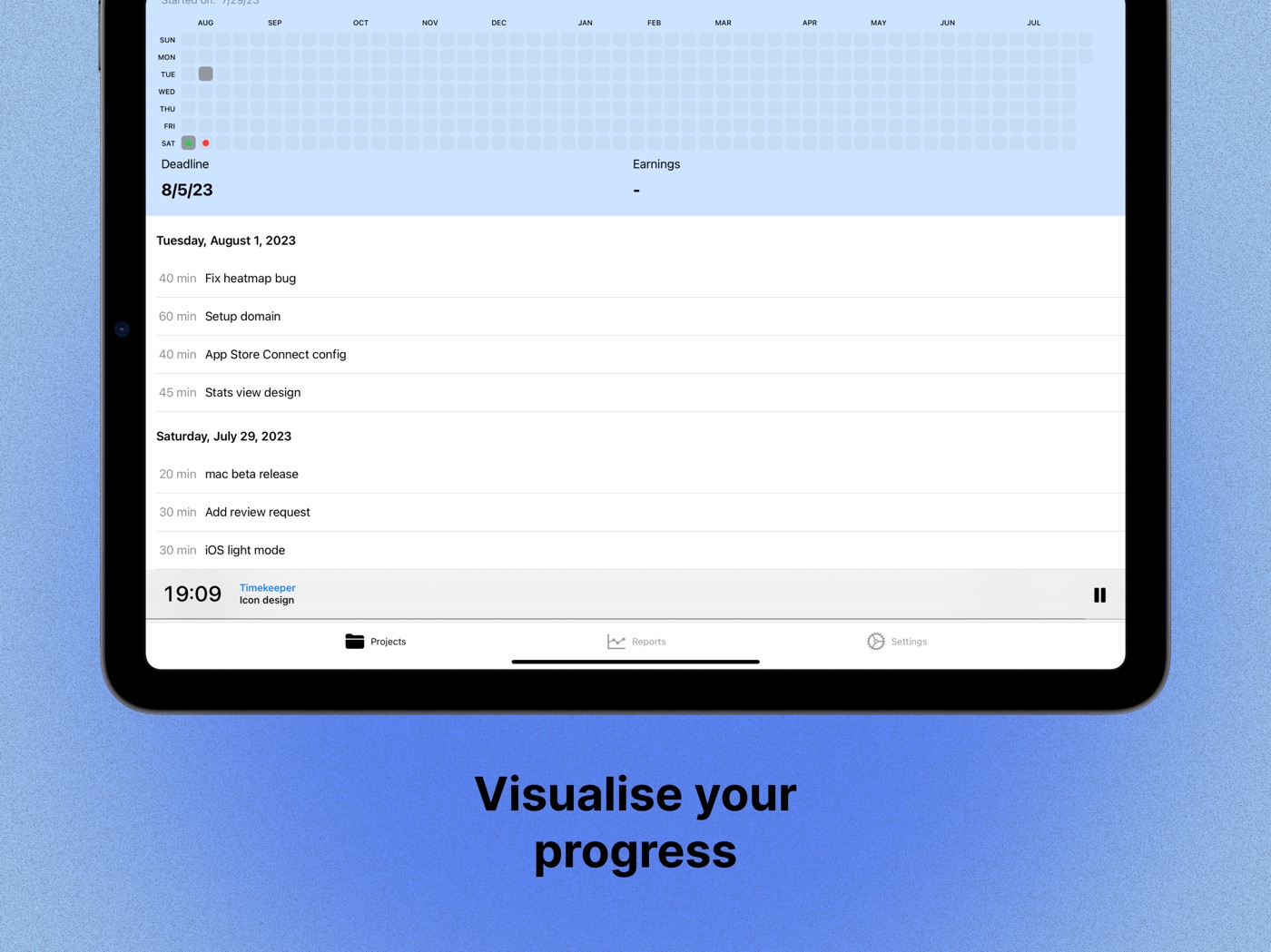 Timekeeper iPad screenshot 1