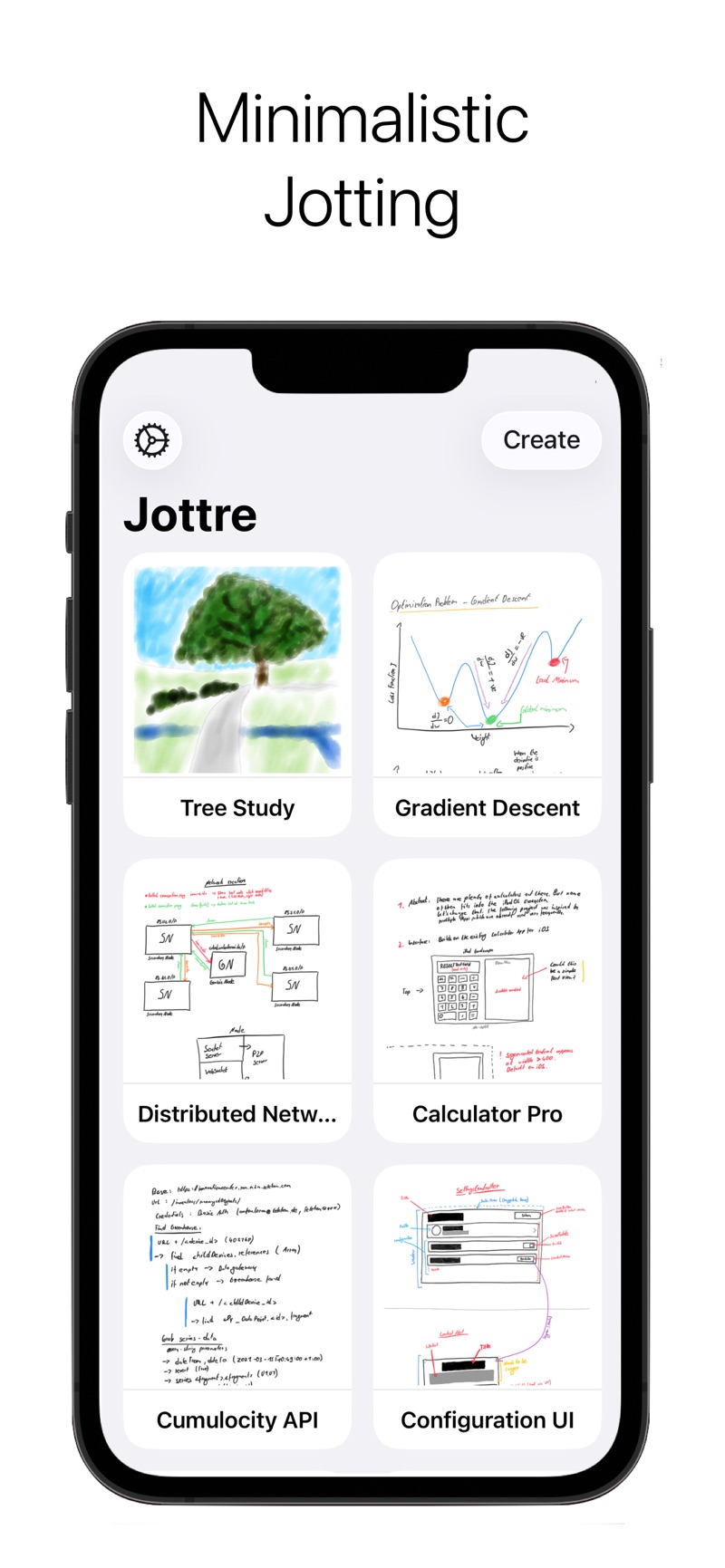 Jottre iPhone screenshot 1