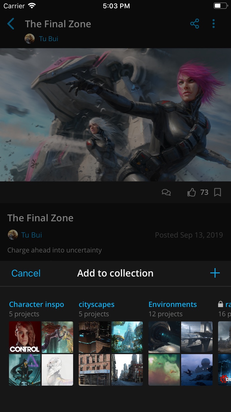 ArtStation iPhone screenshot 4