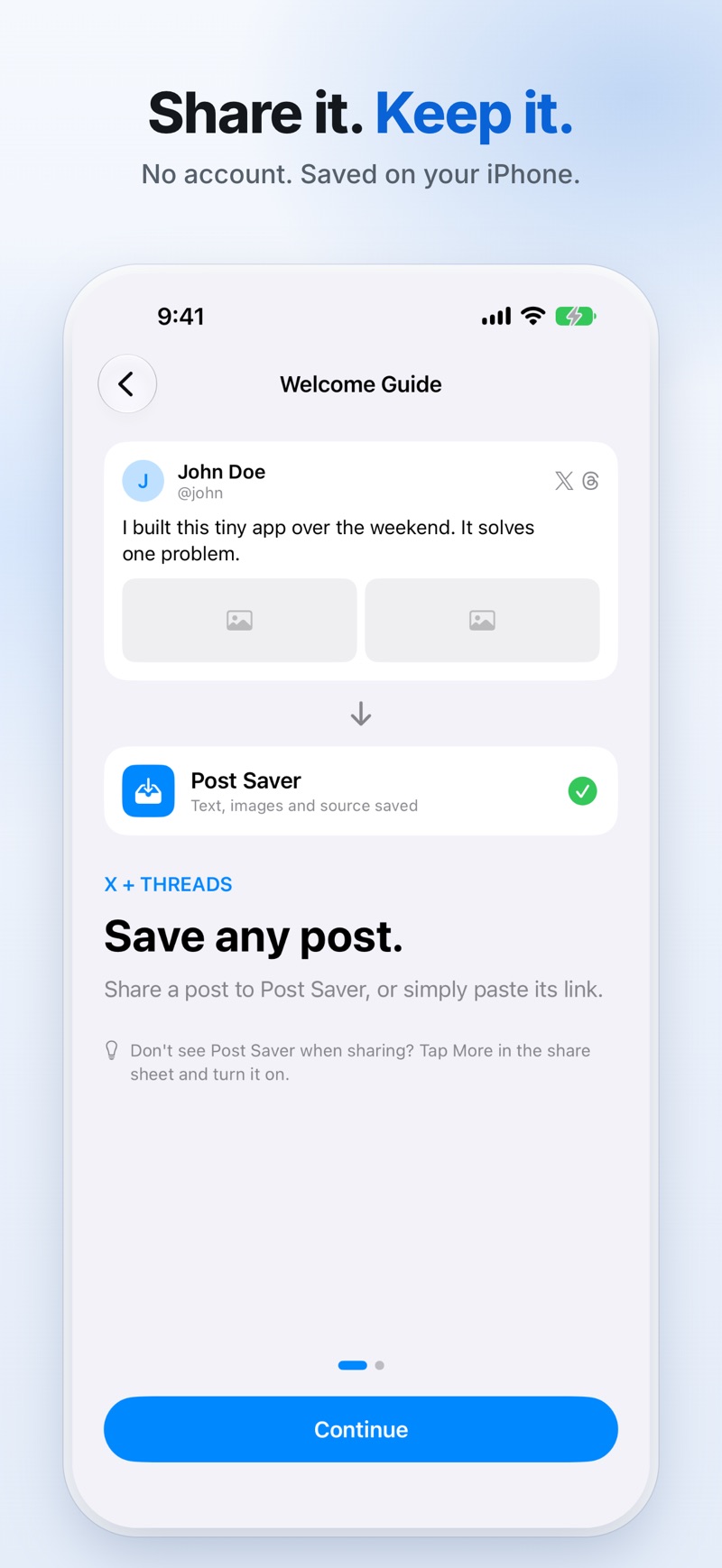 Post Saver: Save Social Posts iPhone screenshot 6