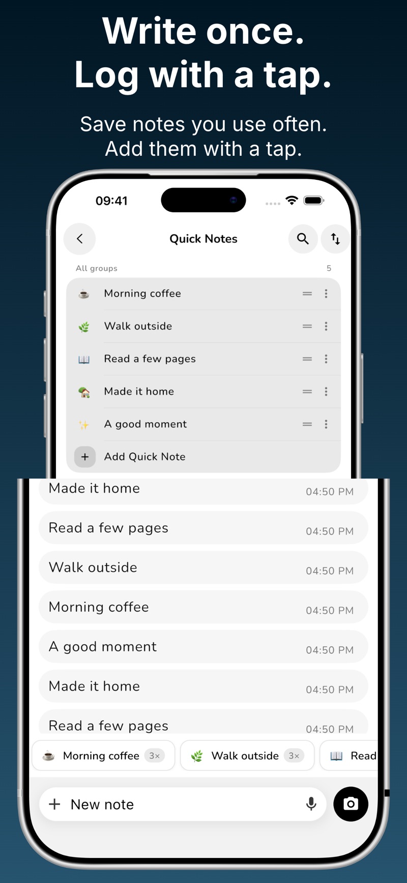 Lognote iPhone screenshot 4