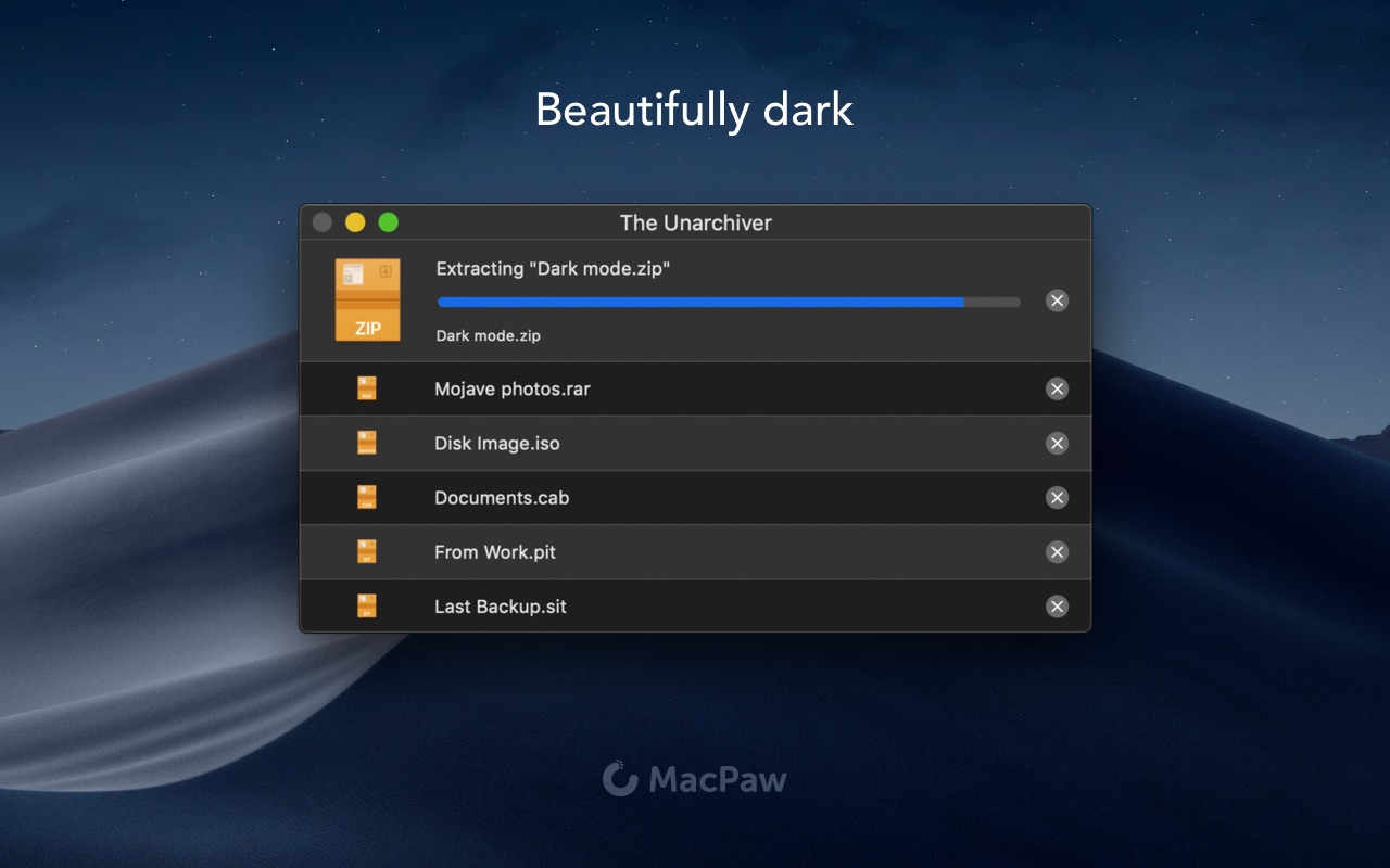 The Unarchiver Mac screenshot 2