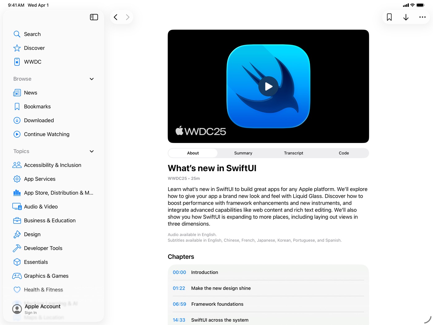 Apple Developer iPad screenshot 3