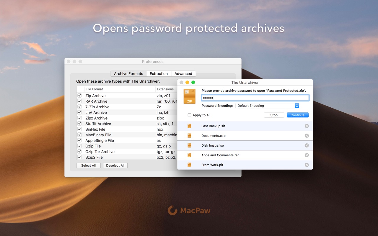 The Unarchiver Mac screenshot 3