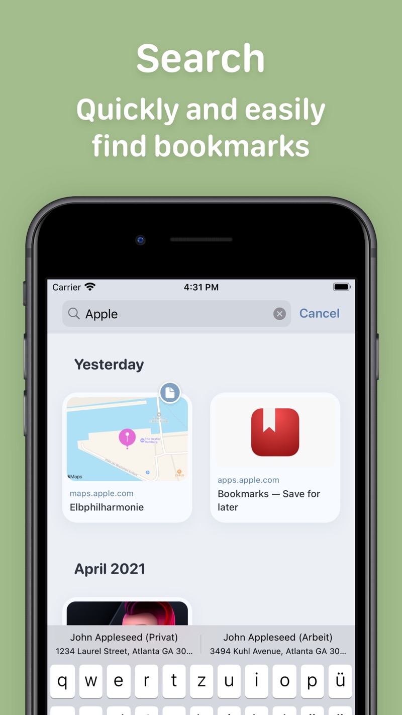 Bookmarks iPhone screenshot 6
