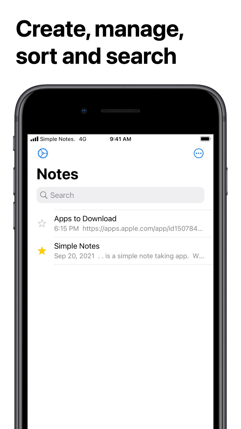Simple Notes. iPhone screenshot 2