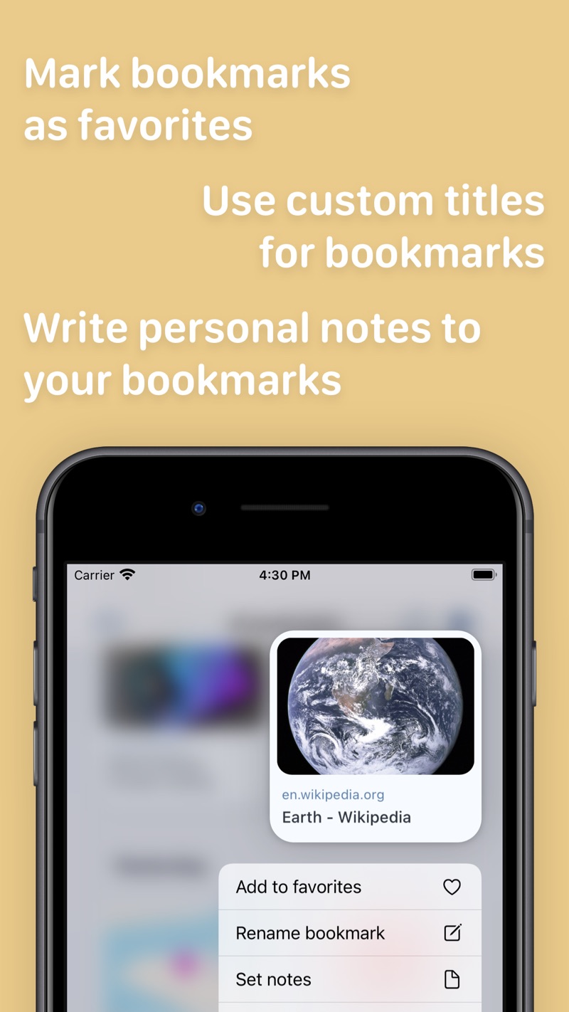 Bookmarks iPhone screenshot 5