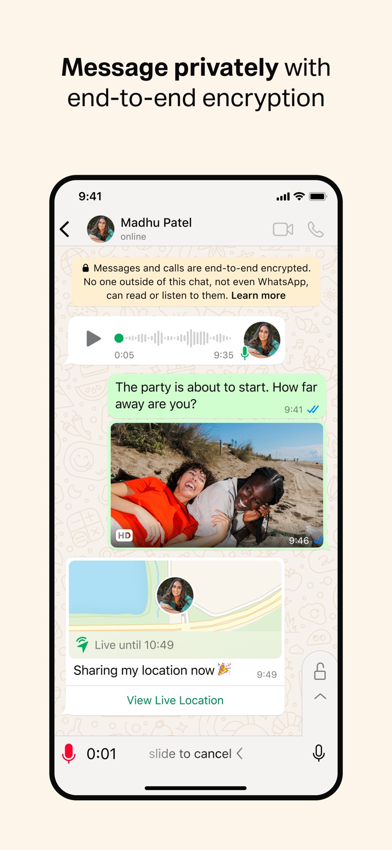 WhatsApp iPhone screenshot 2