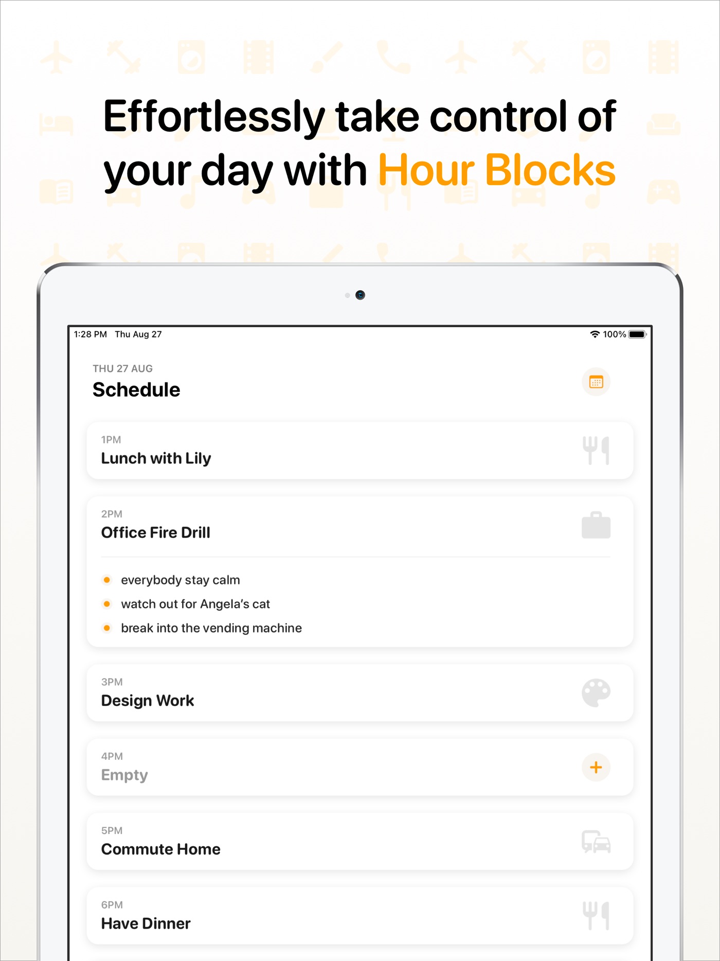 Hour Blocks iPad screenshot 1