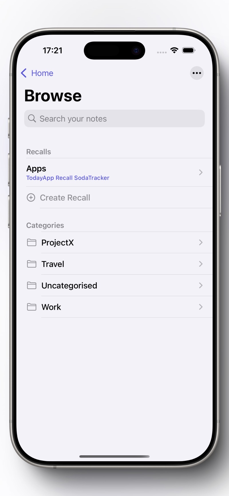 Recall iPhone screenshot 6