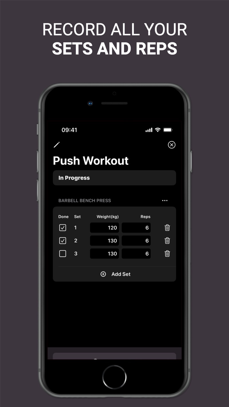 Set & Rep Counter iPhone screenshot 2
