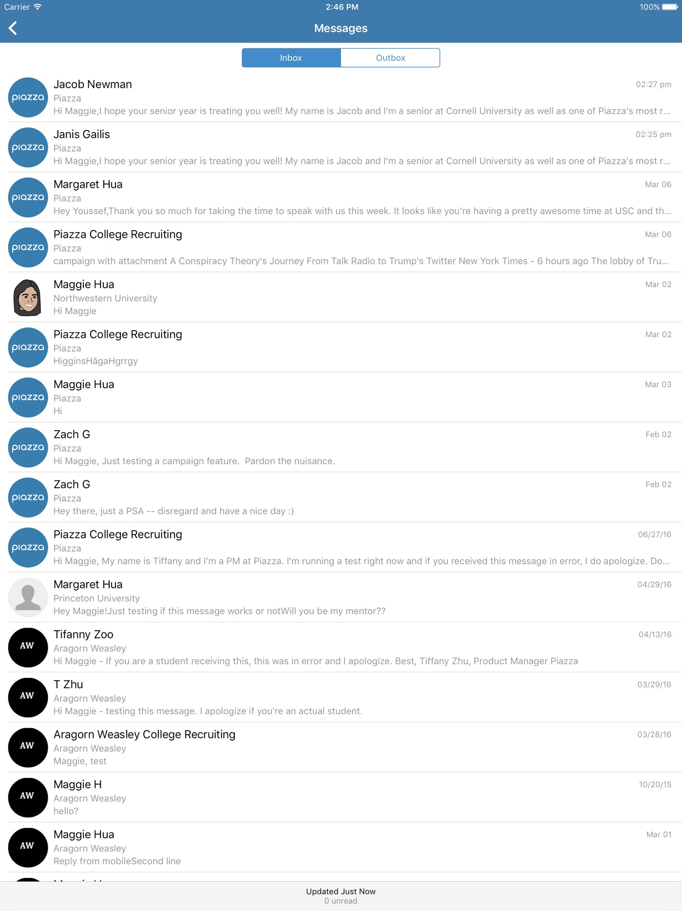 Piazza iPad screenshot 5
