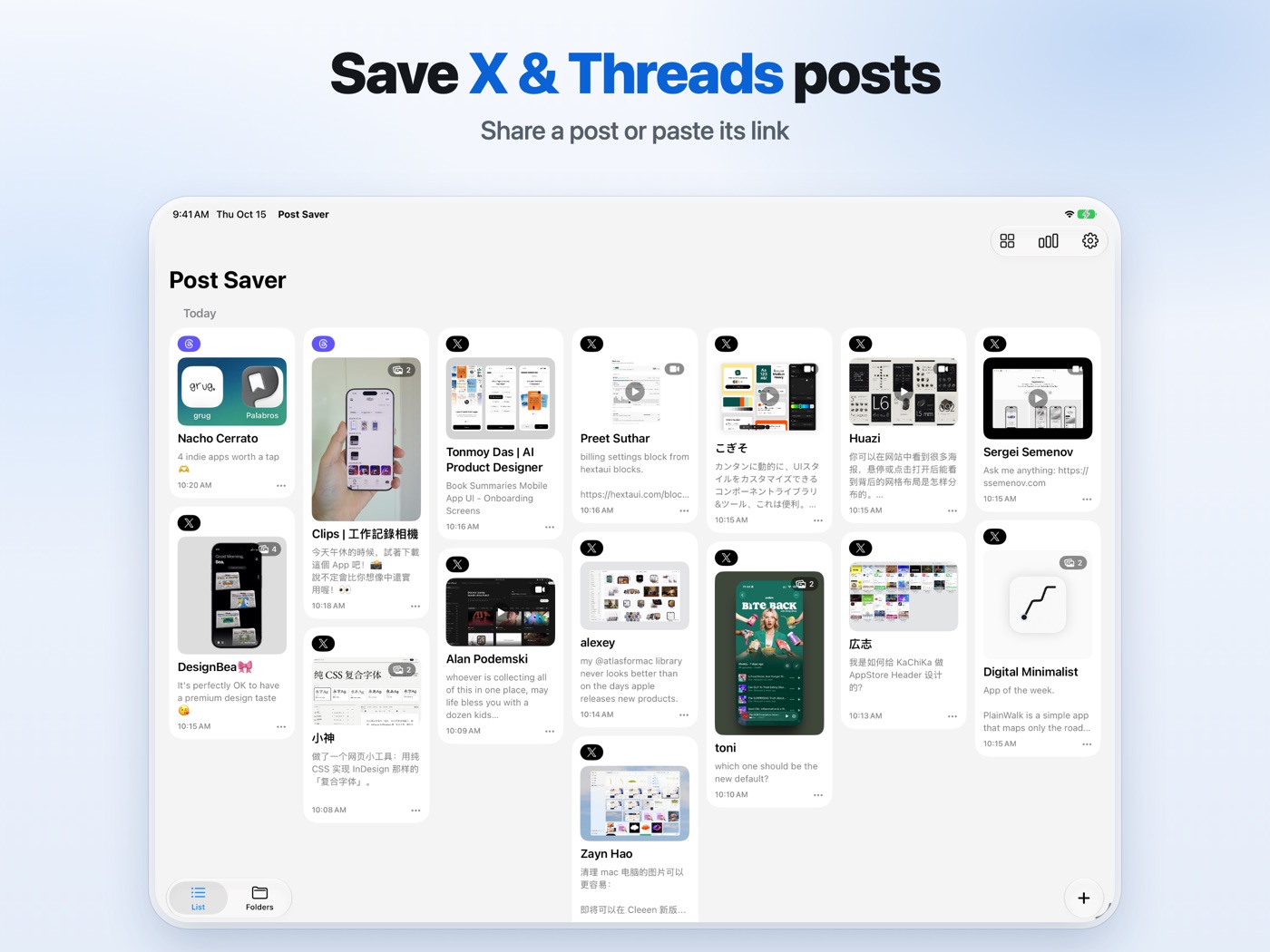 Post Saver: Save Social Posts iPad screenshot 1