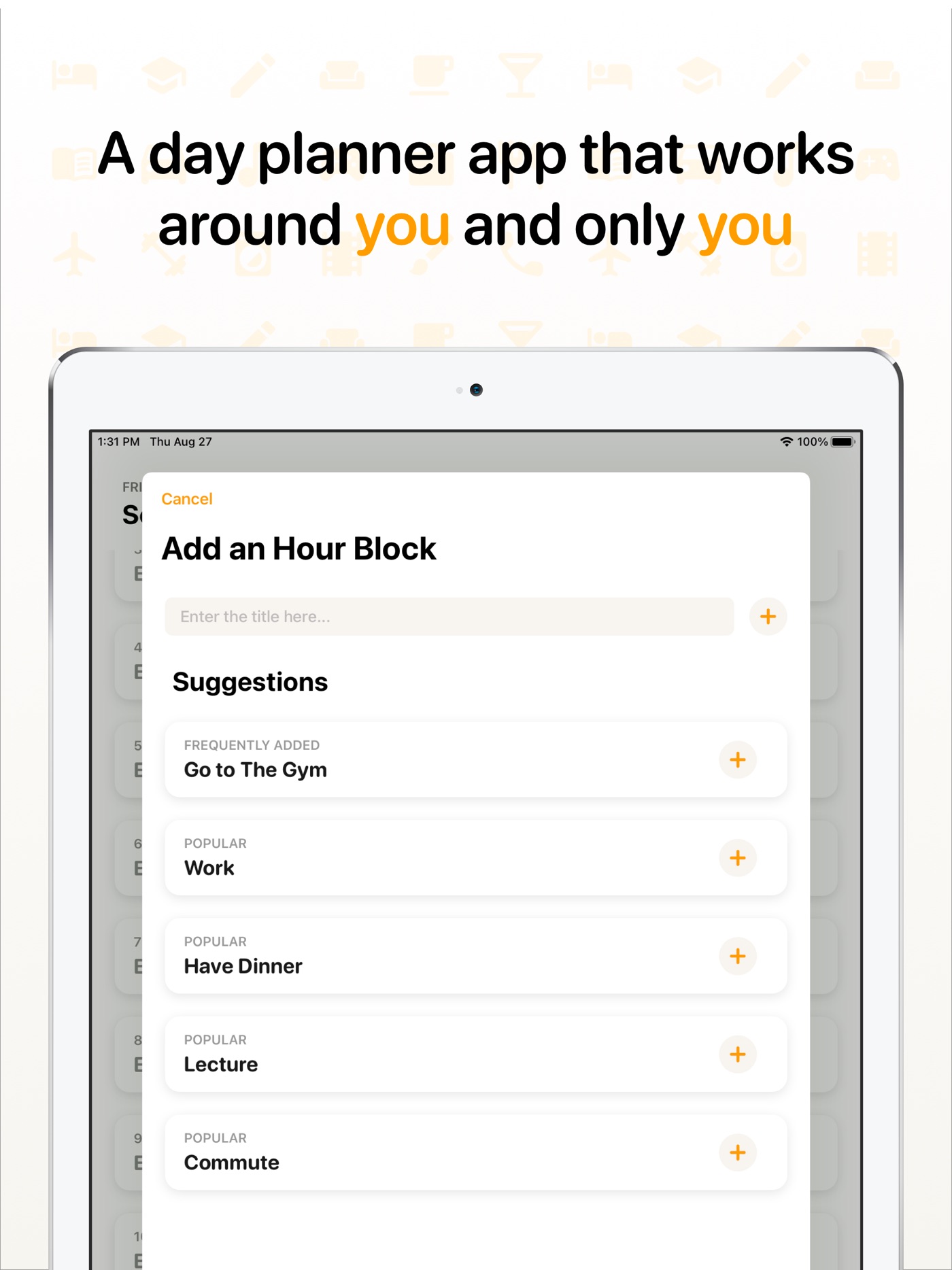 Hour Blocks iPad screenshot 2
