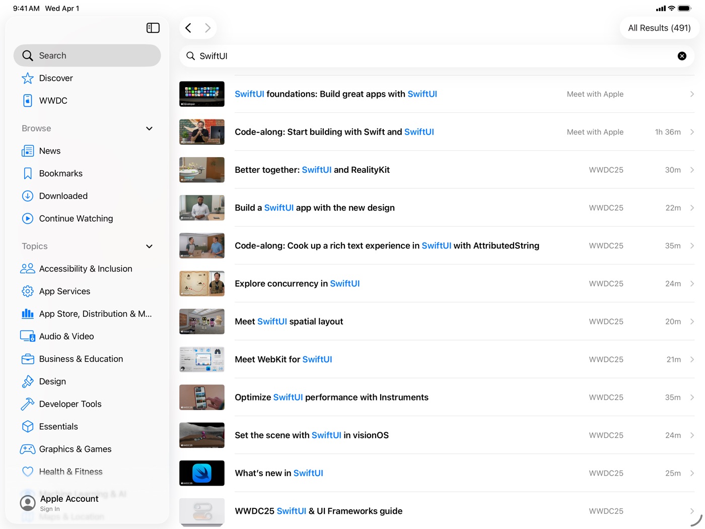 Apple Developer iPad screenshot 2