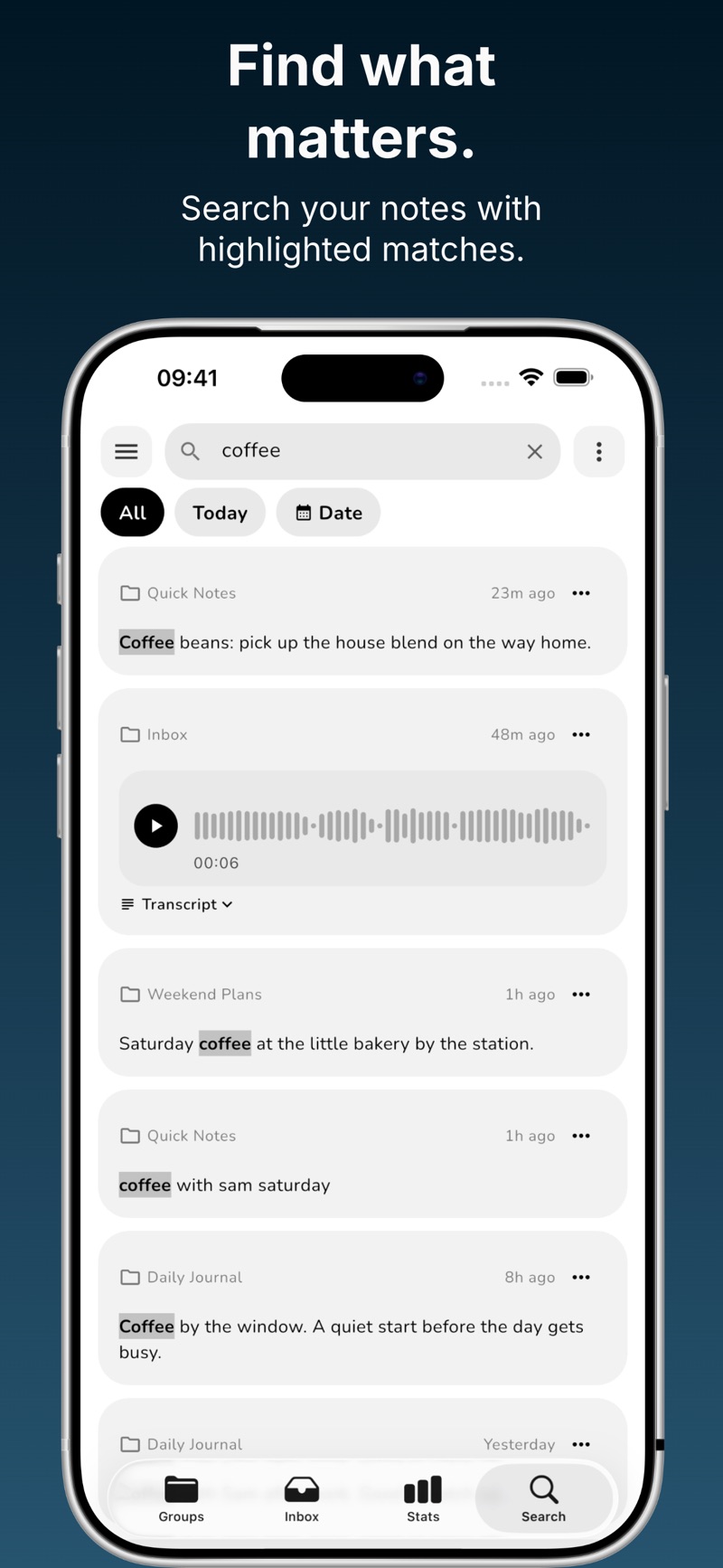 Lognote iPhone screenshot 3