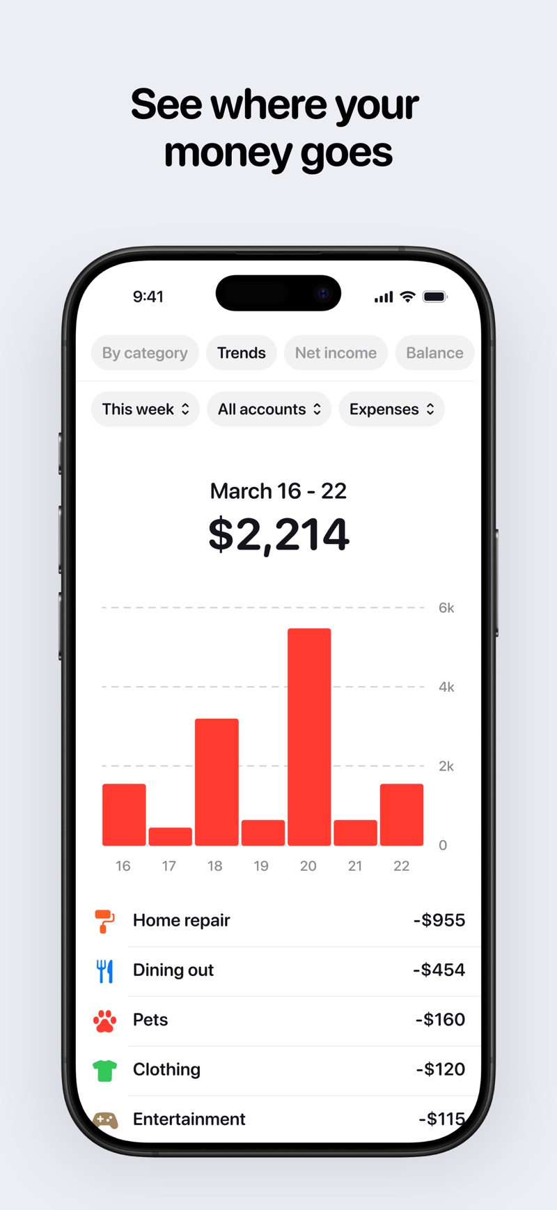 Spendient iPhone screenshot 3