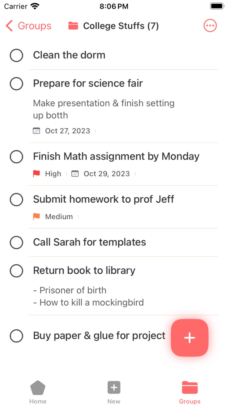 5 Tasks iPhone screenshot 3