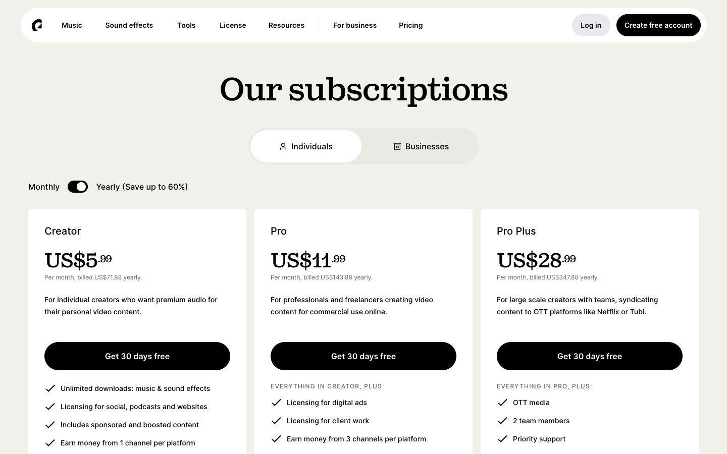 Pricing