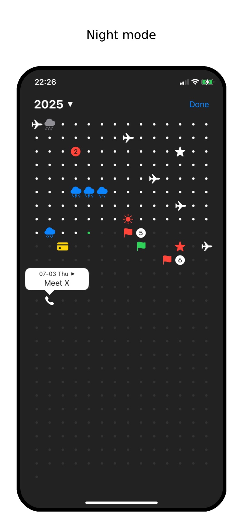 Year Note iPhone screenshot 3