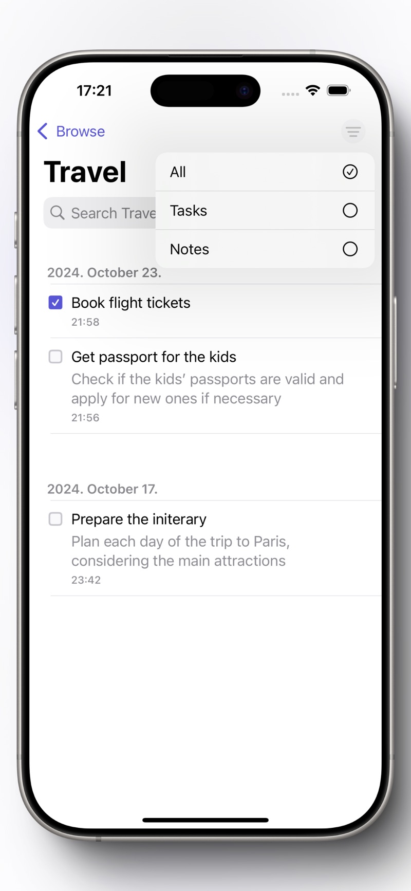 Recall iPhone screenshot 5