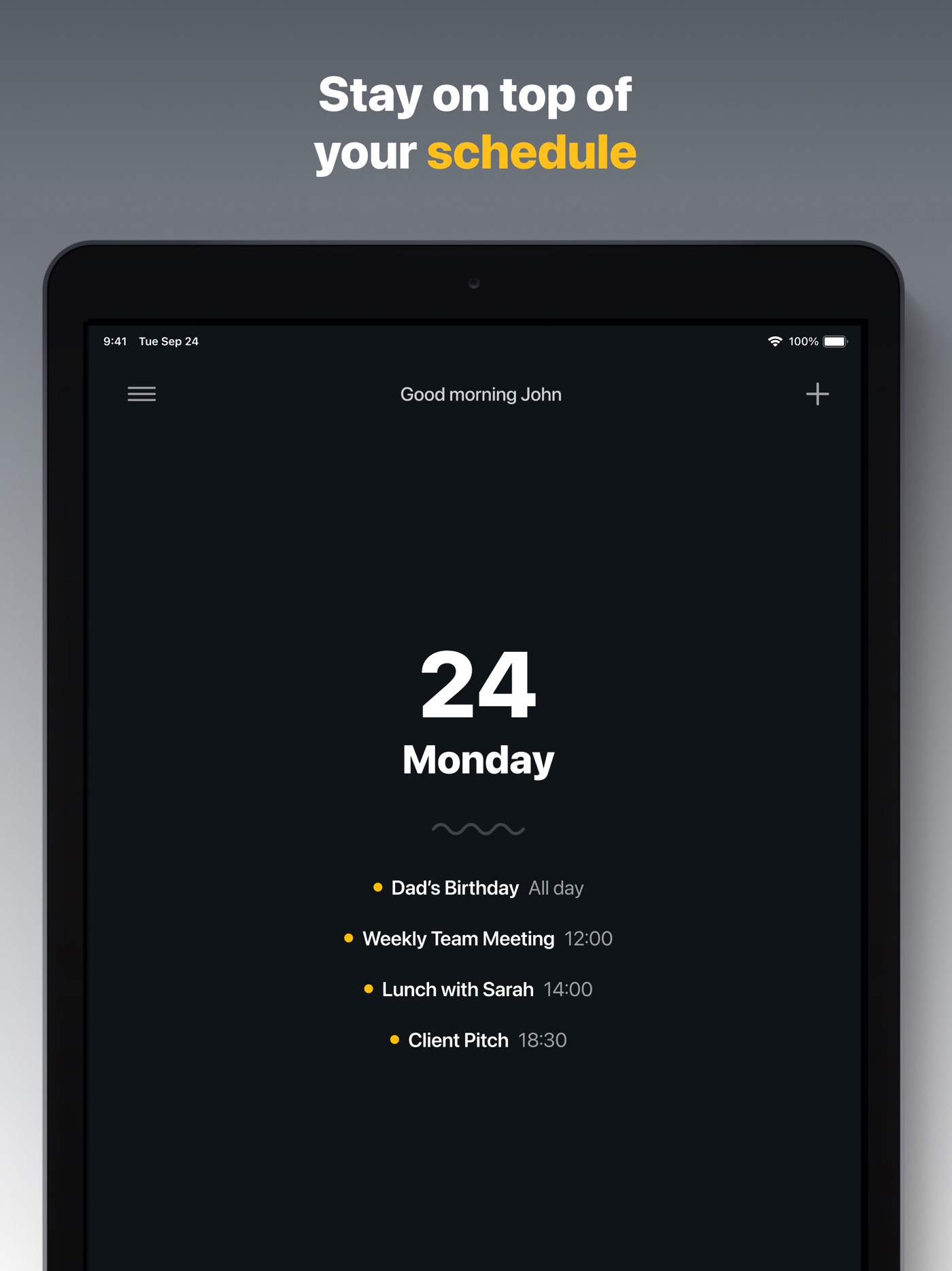 Solid Calendar iPad screenshot 1
