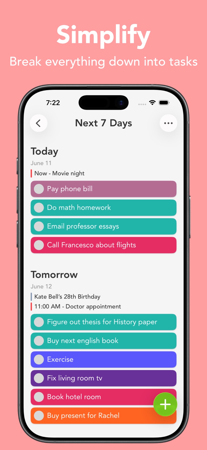 Smart Tasks iPhone screenshot 1