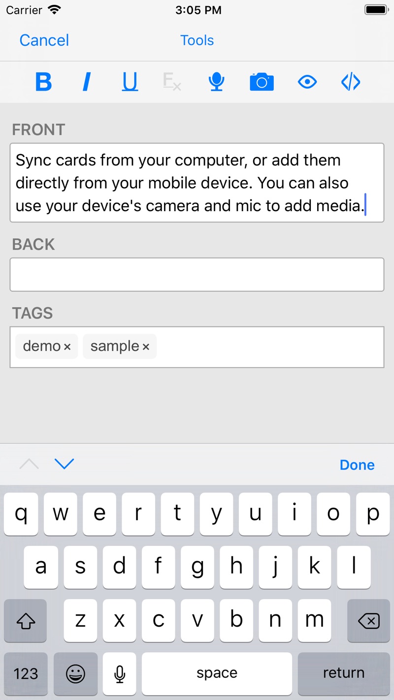 Anki iPhone screenshot 3