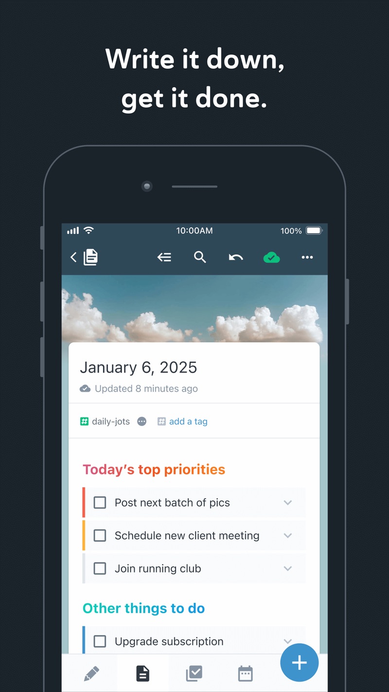 Amplenote iPhone screenshot 1