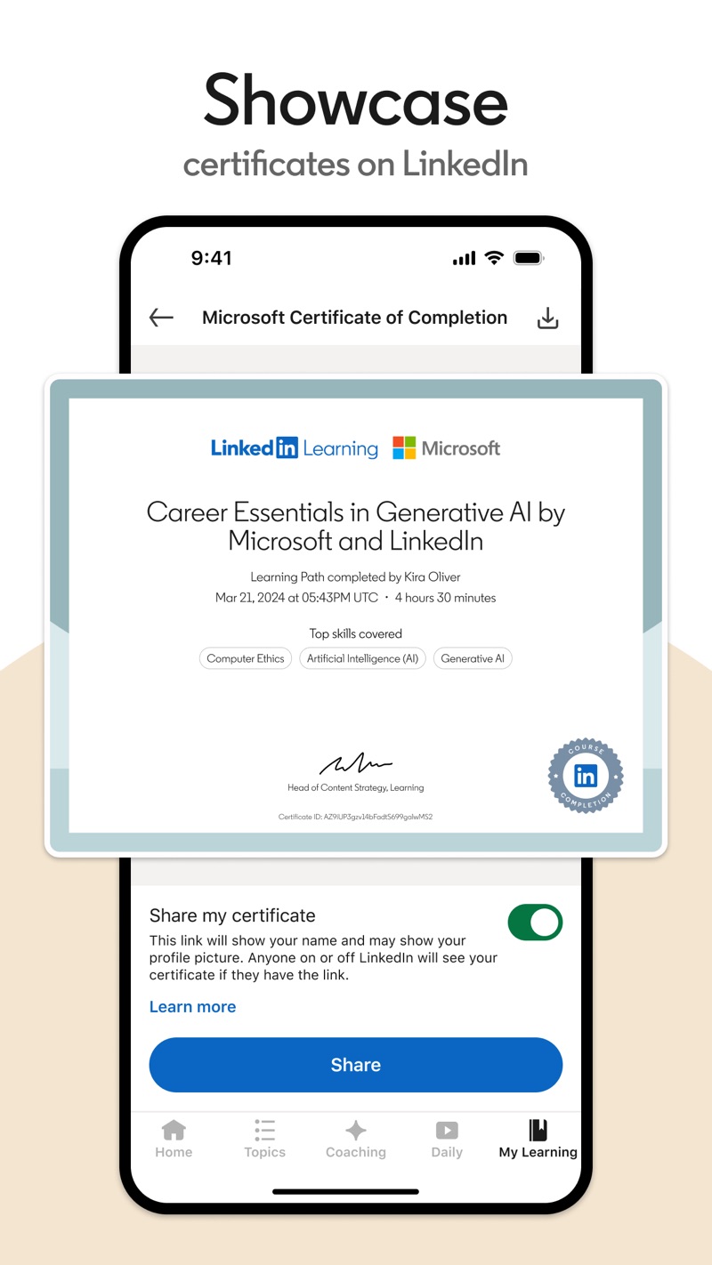 LinkedIn Learning iPhone screenshot 5