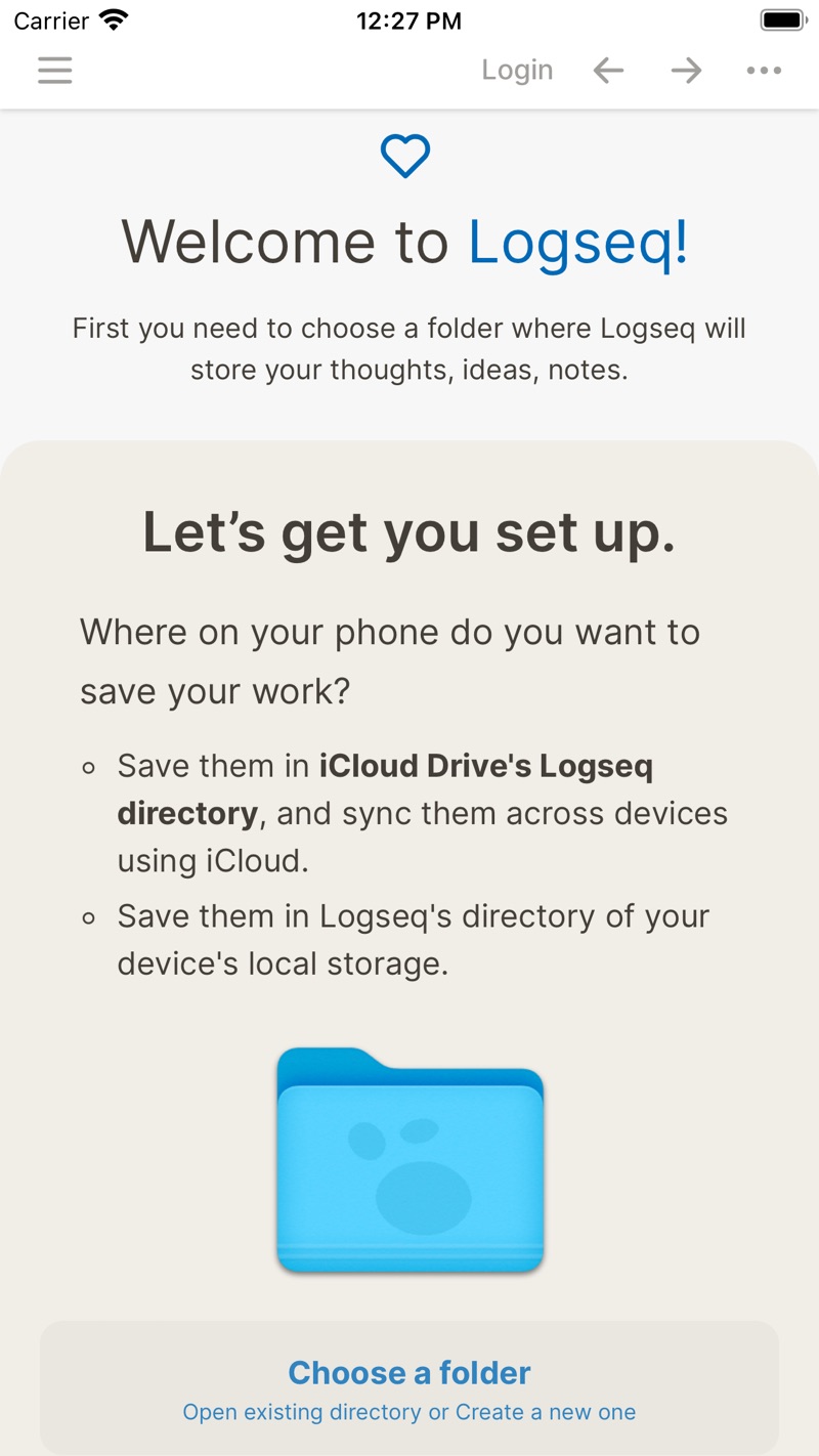Logseq iPhone screenshot 1