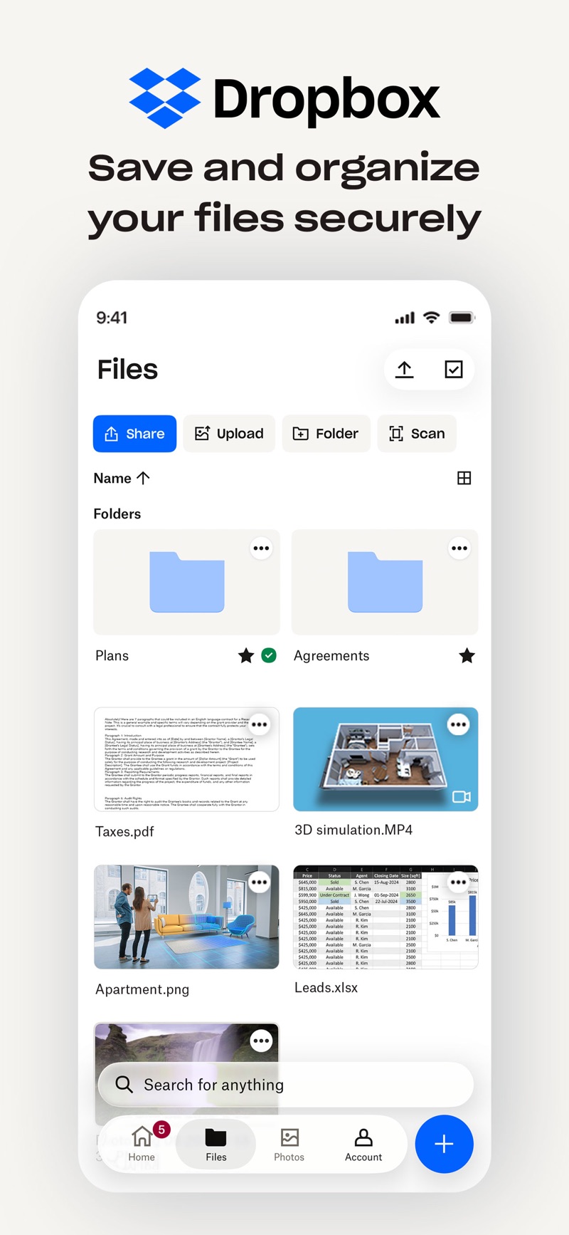 Dropbox iPhone screenshot 1