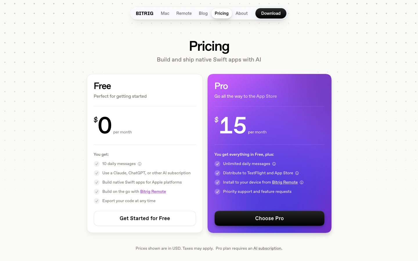 Pricing