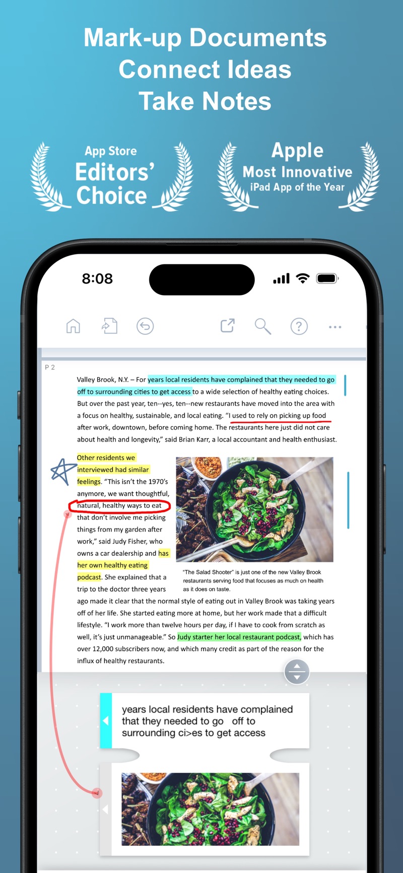 LiquidText iPhone screenshot 1