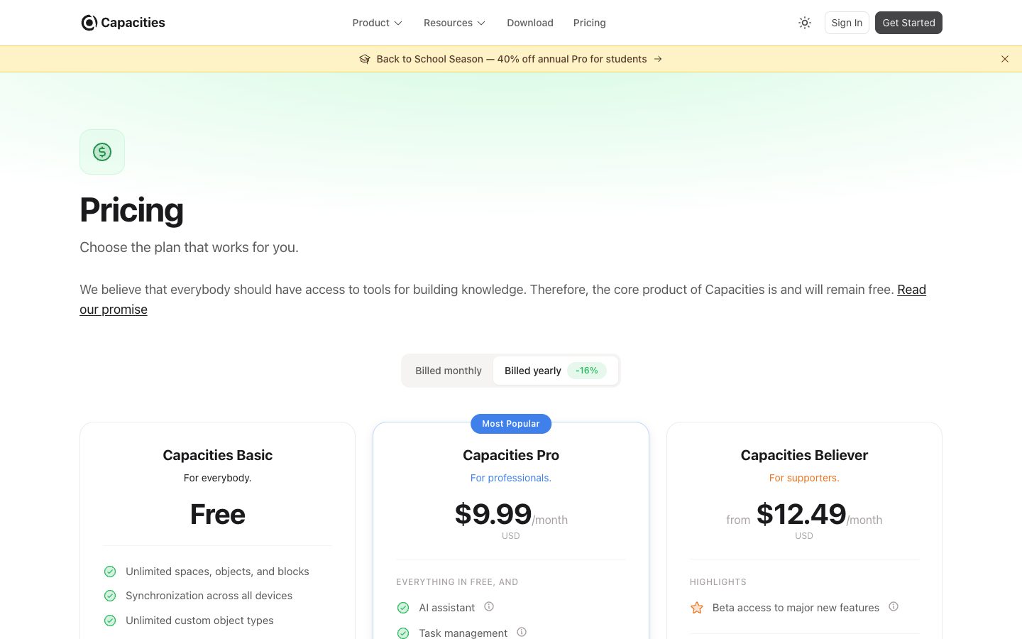 Pricing