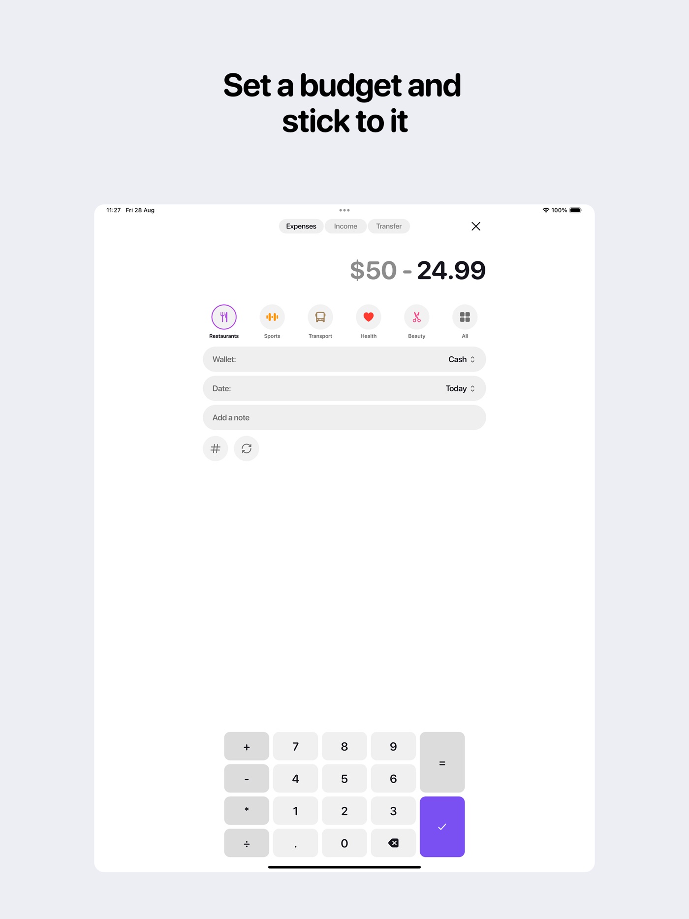 Spendient iPad screenshot 3