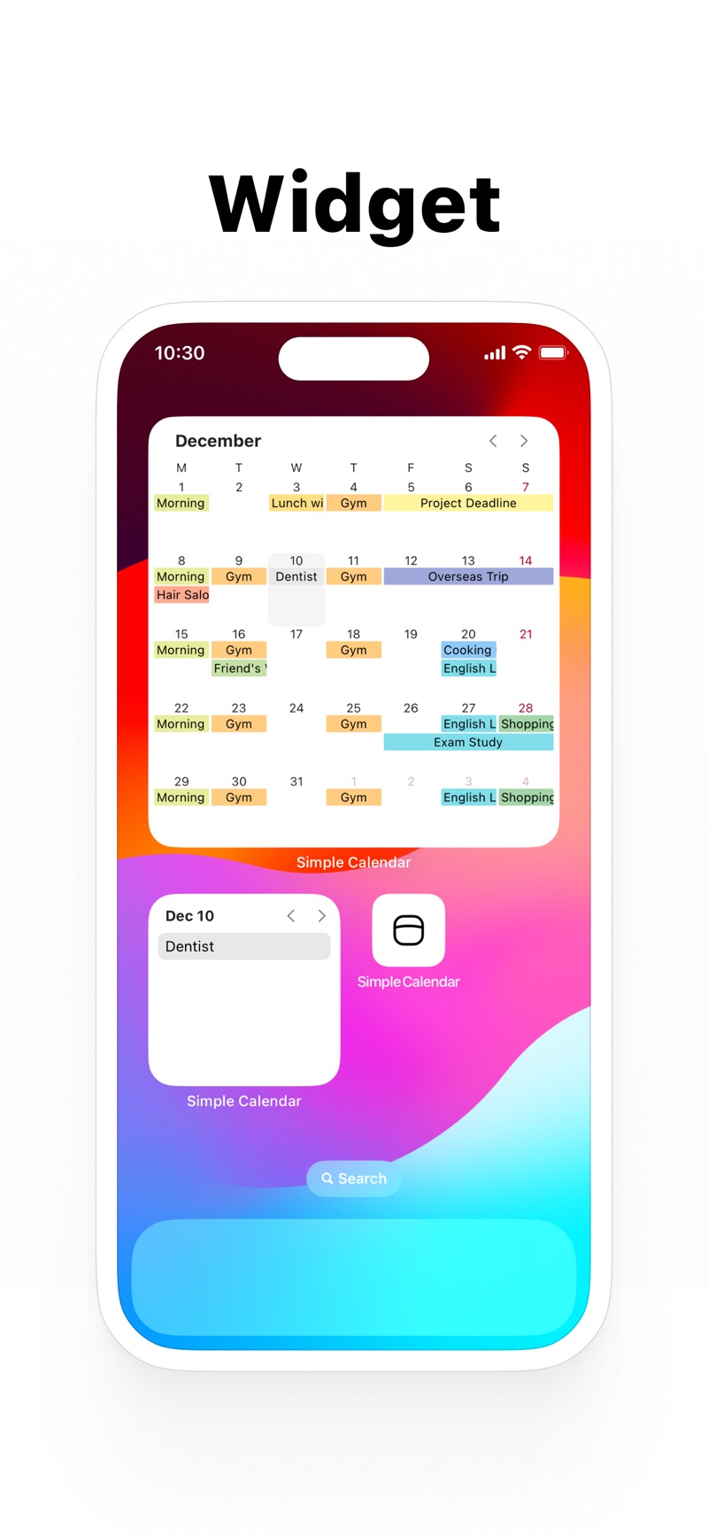 Simple Calendar iPhone screenshot 7
