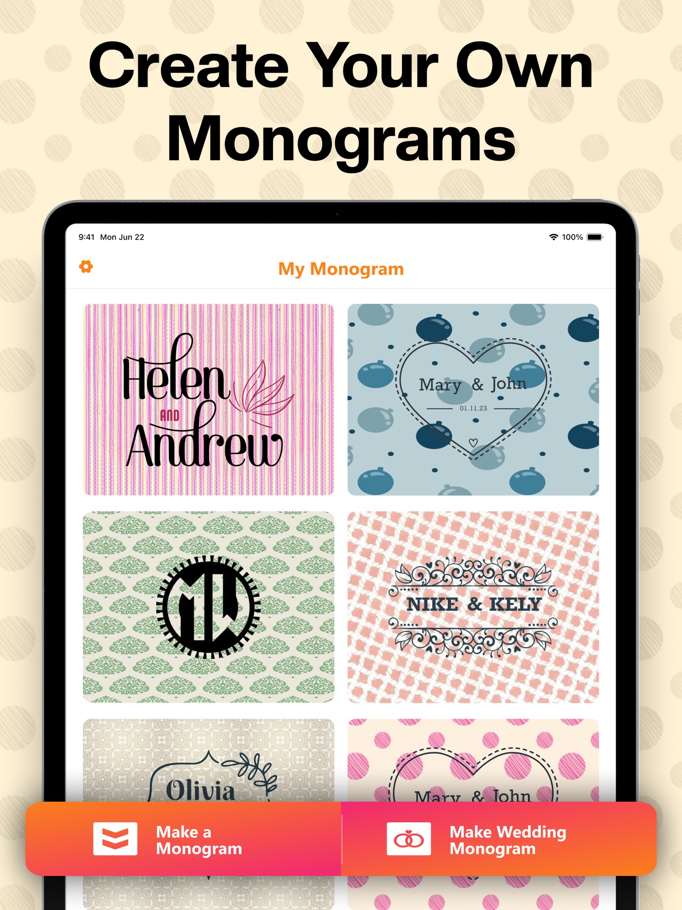 Monogram It iPad screenshot 1