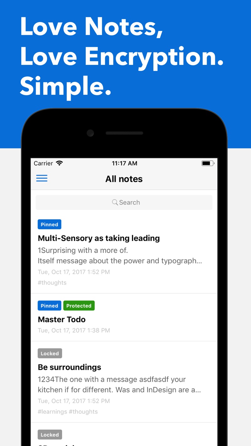 Standard Notes iPhone screenshot 1